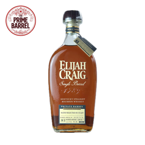 Elijah Craig "Toast Malone" Toasted Single Barrel Kentucky Straight Bourbon Whiskey The Prime Barrel Pick #147