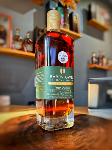 Bardstown Bourbon Company Single Barrel Kentucky Straight Rye Whiskey Finished in Toasted Cherry Wood and Oak Barrels The Prime Barrel x R-Bourbon Pick | Free Shipping on orders $400+