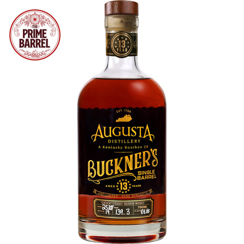 Augusta Distillery Buckner's 13 Years Cask Strength "Lucky 13" Single Barrel Straight Bourbon Whiskey The Prime Barrel Pick #143