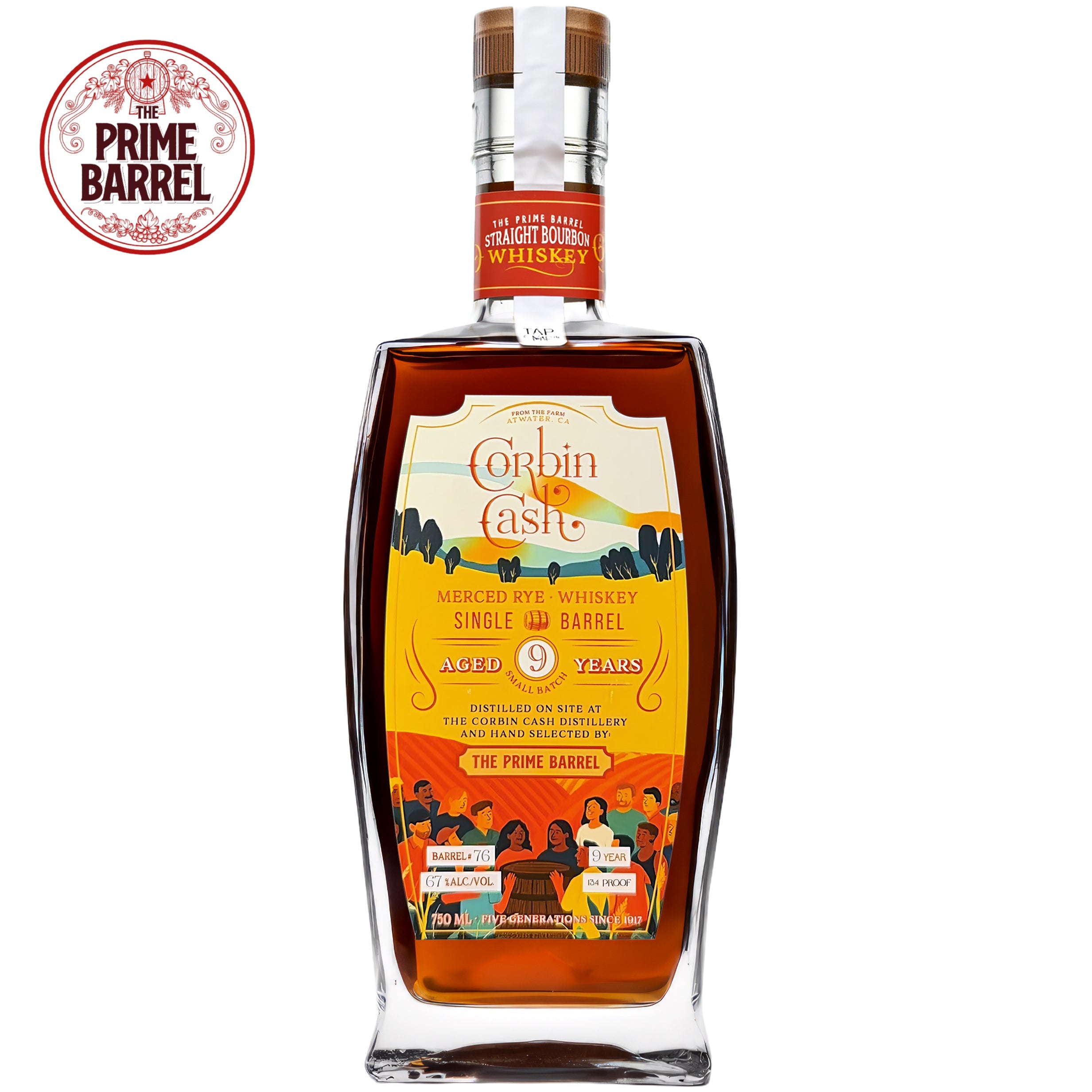 Corbin Cash 9 Year Single Barrel Merced Rye (Pick #142) – Prime