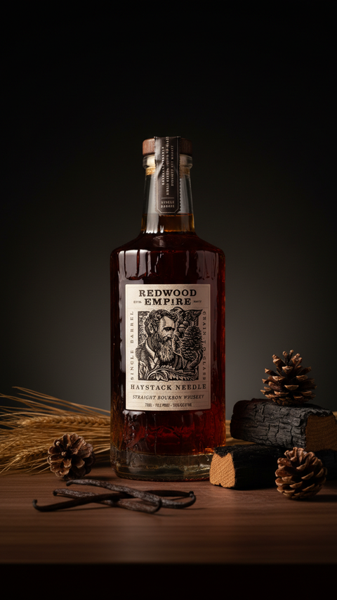Redwood Empire Haystack Needle "Use The Fours!" Single Barrel Straight Bourbon Whiskey The Prime Barrel Pick #153