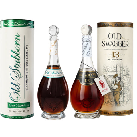 Rising Tide Spirits Bundle #3: Old Stubborn Cask Strength Single Barrel Rye + Old Swagger 13 Year Bottled-In-Bond Bourbon