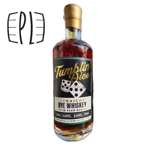Tumblin Dice 10 Year Old Single Barrel "PLDC" Straight Rye Whiskey