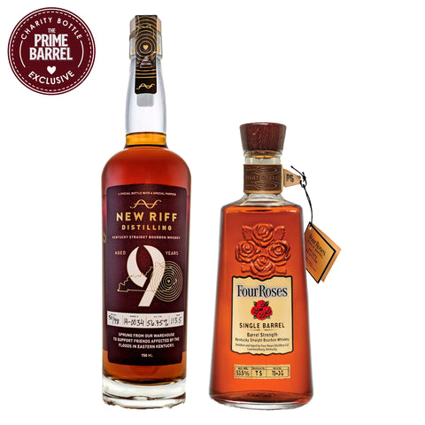 Four Roses & New Riff Charity Bottles The Prime Barrel Bundle | Free Shipping on orders $400+