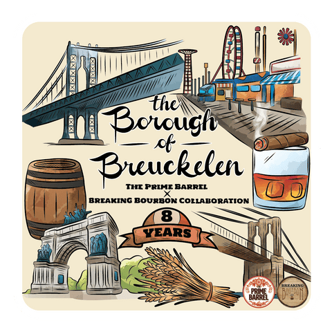 Breuckelen Distilling 77 Whiskey "The Borough of Breuckelen" 8 Year Single Barrel Wheated Straight Bourbon Whiskey - De Wine Spot | DWS - Drams/Whiskey, Wines, Sake