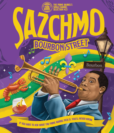 Sazerac “Sazchmo - Bourbon Street” Single Barrel Straight Rye Whiskey The Prime Barrel Pick #23 - De Wine Spot | DWS - Drams/Whiskey, Wines, Sake