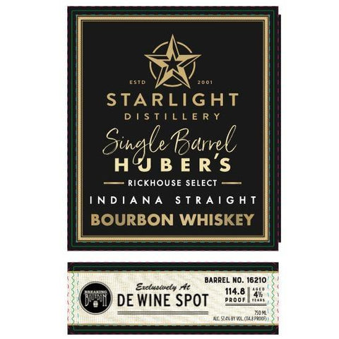 Starlight Distillery Breaking Bourbon "Superstar" Single Barrel Bourbon - De Wine Spot | DWS - Drams/Whiskey, Wines, Sake
