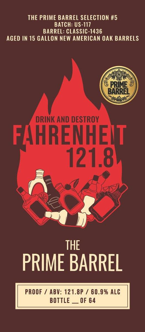 Del Bac "Fahrenheit 121.8" American Single Malt Whiskey The Prime Barrel Pick #5 - De Wine Spot | DWS - Drams/Whiskey, Wines, Sake