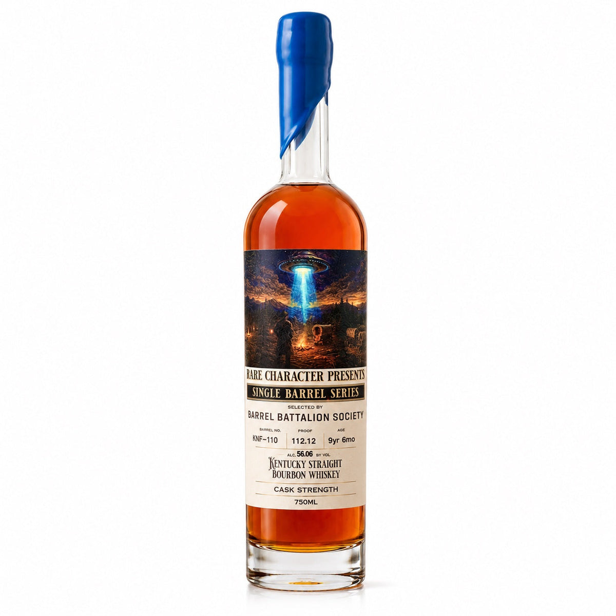 Rare Character "Barrel Battalion Society" Aged 9 Years 6 Months Kentucky Straight Bourbon Whiskey