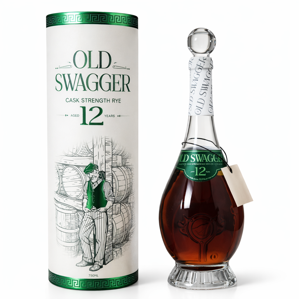 Rising Tide Spirits Old Swagger 12 Year Cask Strength Rye Whiskey bottle