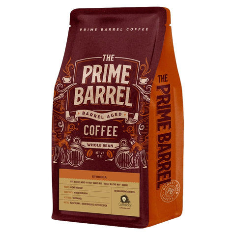The Prime Barrel x CoffeeBar Ethiopian Barrel Aged Whole Bean Coffee