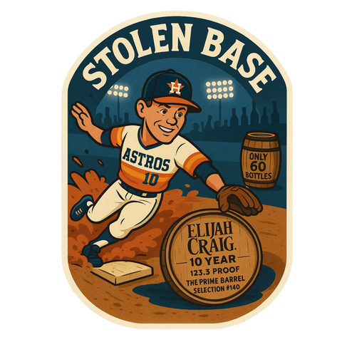 Selection #140: Elijah Craig 10 Year Old "Stolen Base" Barrel Sticker