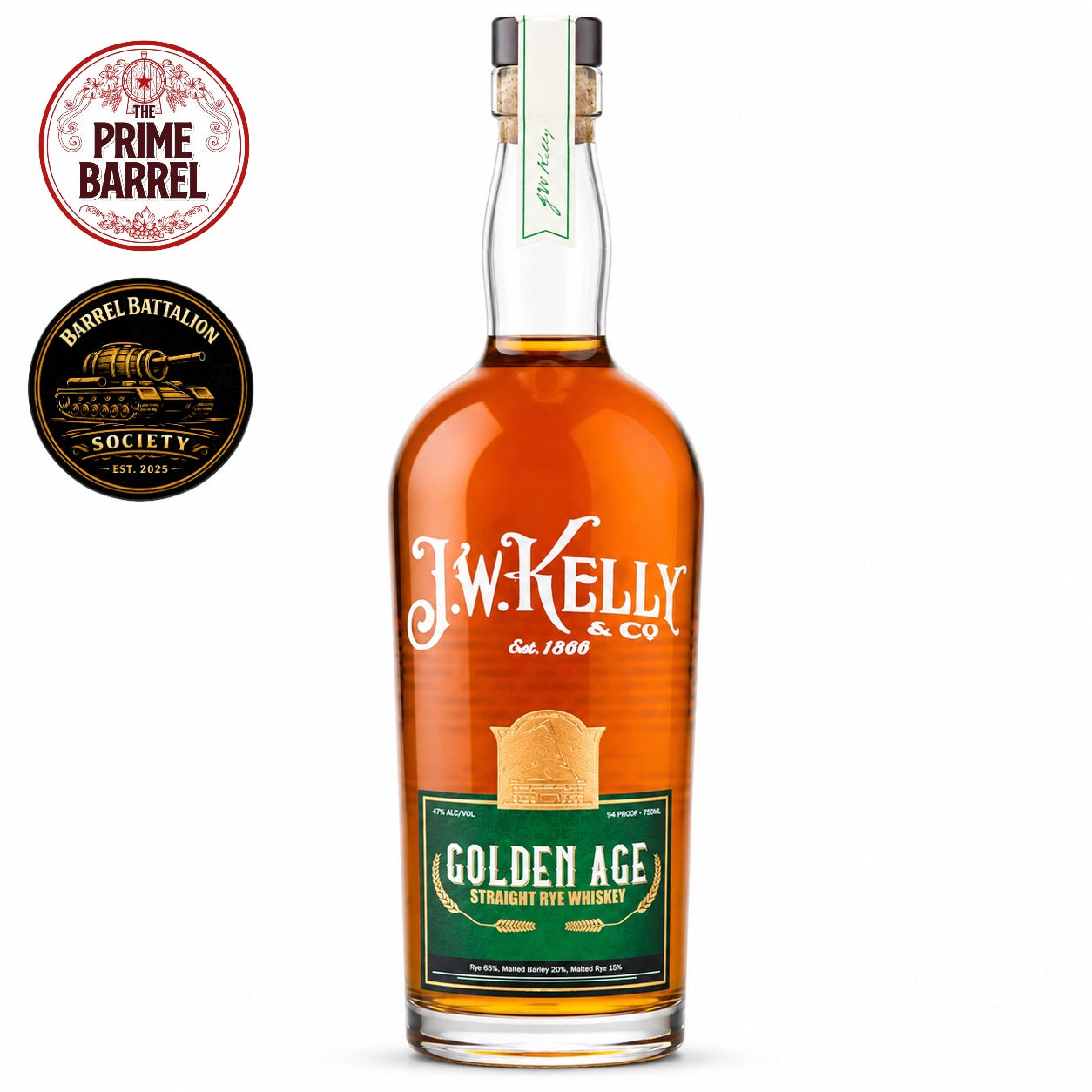 Jw Rye JW Kelly Golden Age Rye 8.5yr Single Barrel Collab Pick – Prime Barrel ...