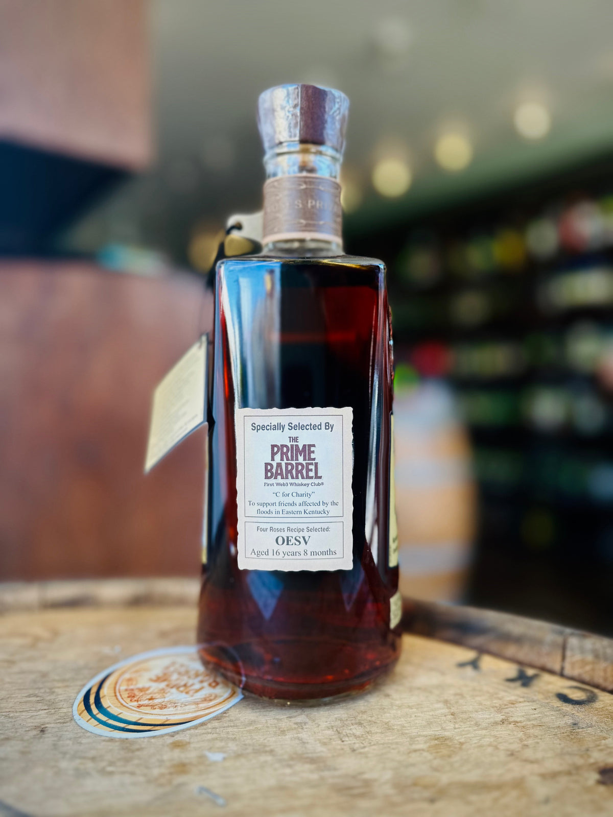 Four Roses "C for Charity" 16 Year Old  OESV Single Barrel Kentucky Straight Bourbon Whiskey The Prime Barrel Pick