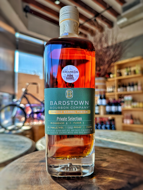 Bardstown Bourbon Company Single Barrel Kentucky Straight Rye Whiskey Finished in Toasted Cherry Wood and Oak Barrels The Prime Barrel x R-Bourbon Pick