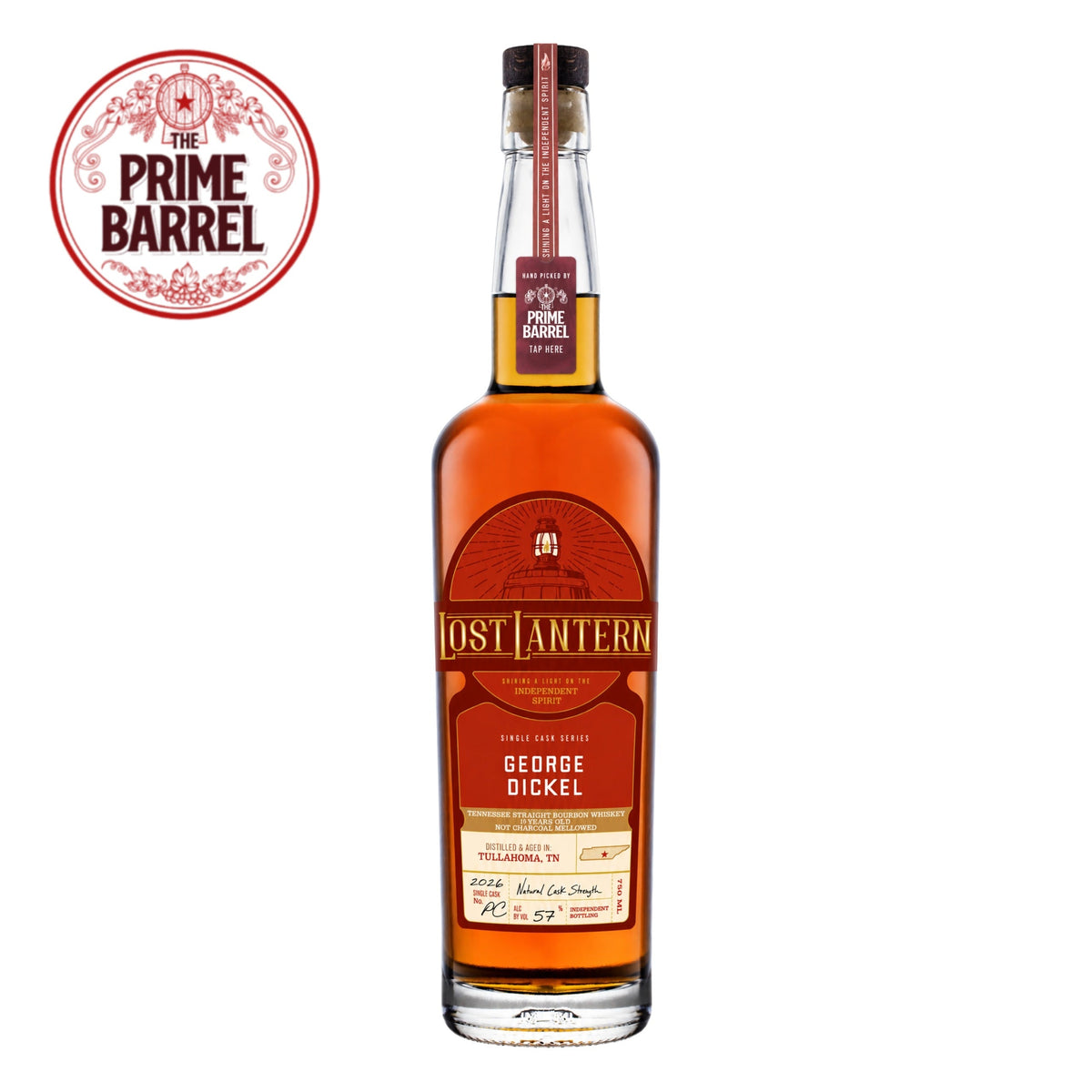 Lost Lantern George Dickel 10 Year "Yabba Dabba Don't!" Not Charcoal Mellowed Tennessee Straight Bourbon Whiskey The Prime Barrel Selection #174