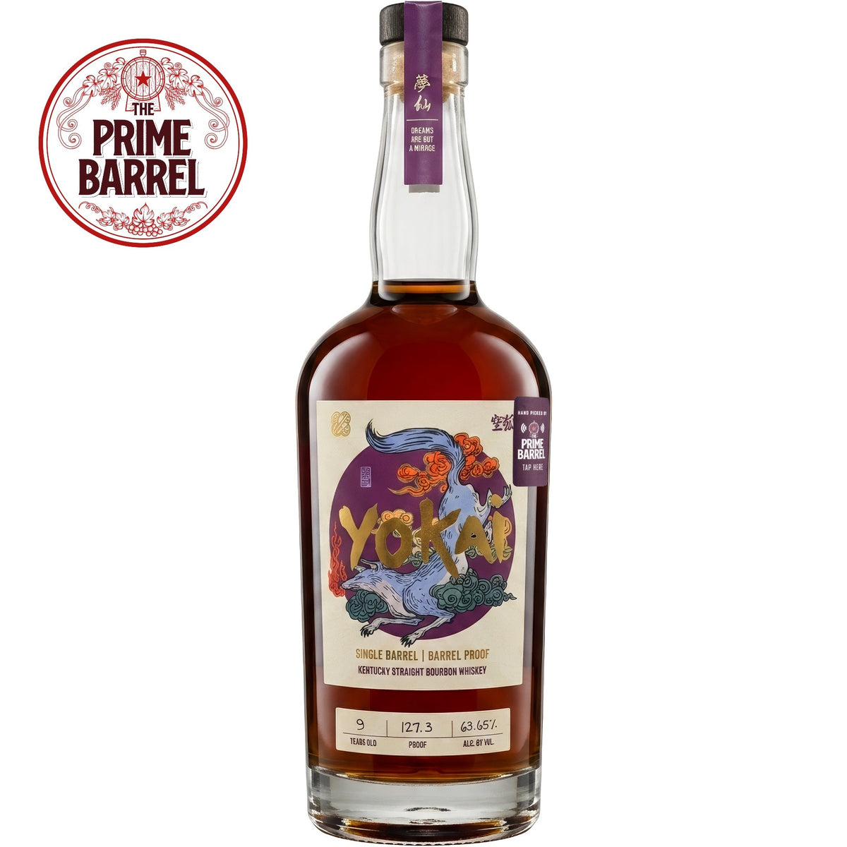 Mugen Spirit Yokai Kuko 9 Year Four Grain Single Barrel Kentucky Straight Bourbon The Prime Barrel Pick #163