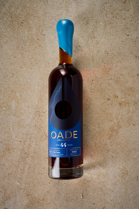 OADE Yak To The Future 1980 Armagnac bottle front view