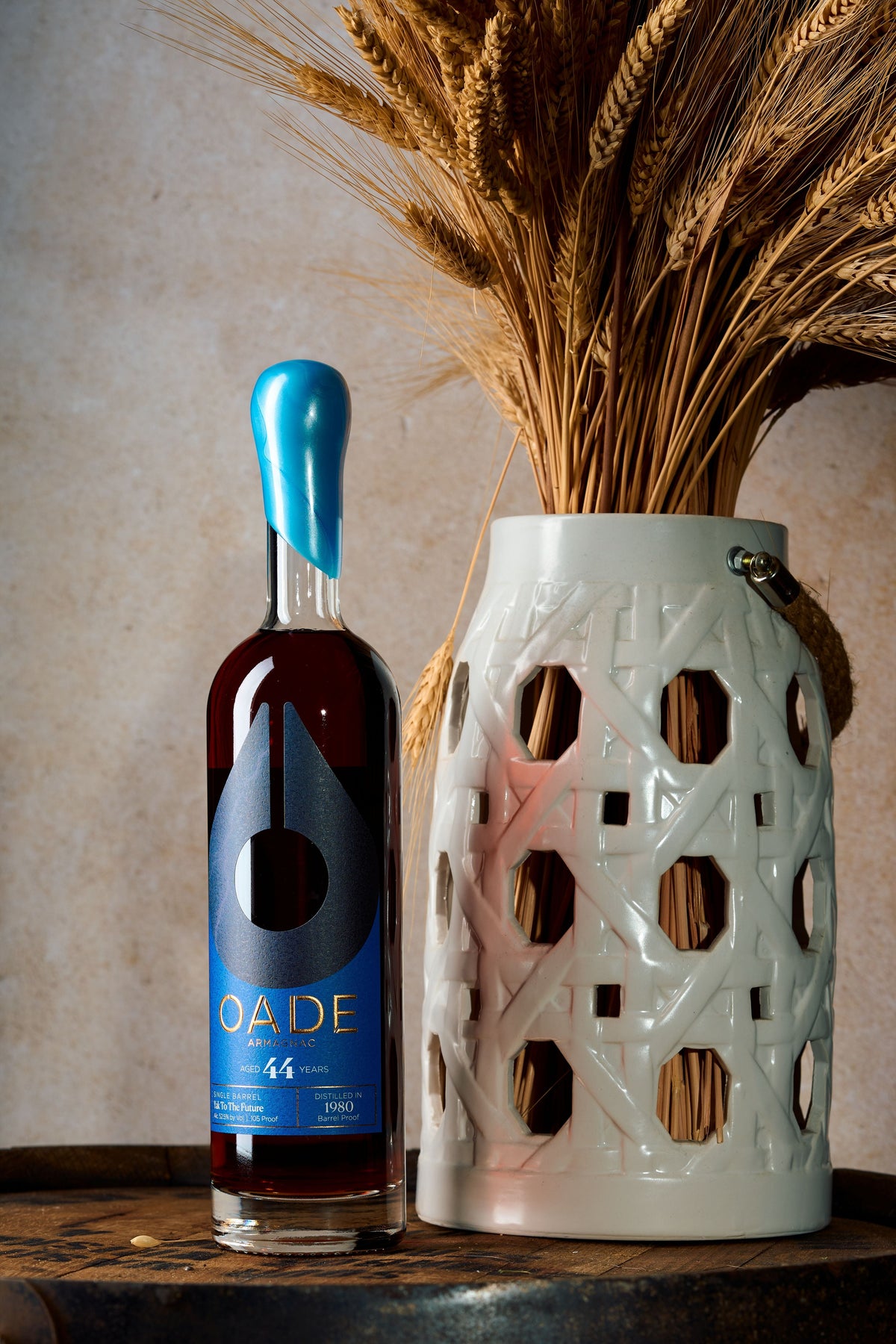 OADE Yak To The Future 1980 Armagnac bottle detail