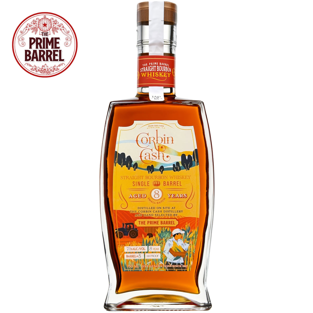 Corbin Cash Aged "California Dreamin" 8 Years Single Barrel Straight Bourbon Whiskey The Prime Barrel Pick #141