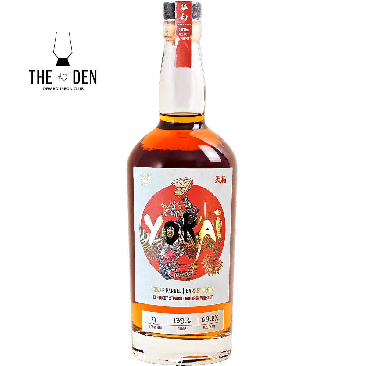 Mugen Spirit Yokai "The Den" Single Barrel Kentucky Straight Bourbon front view