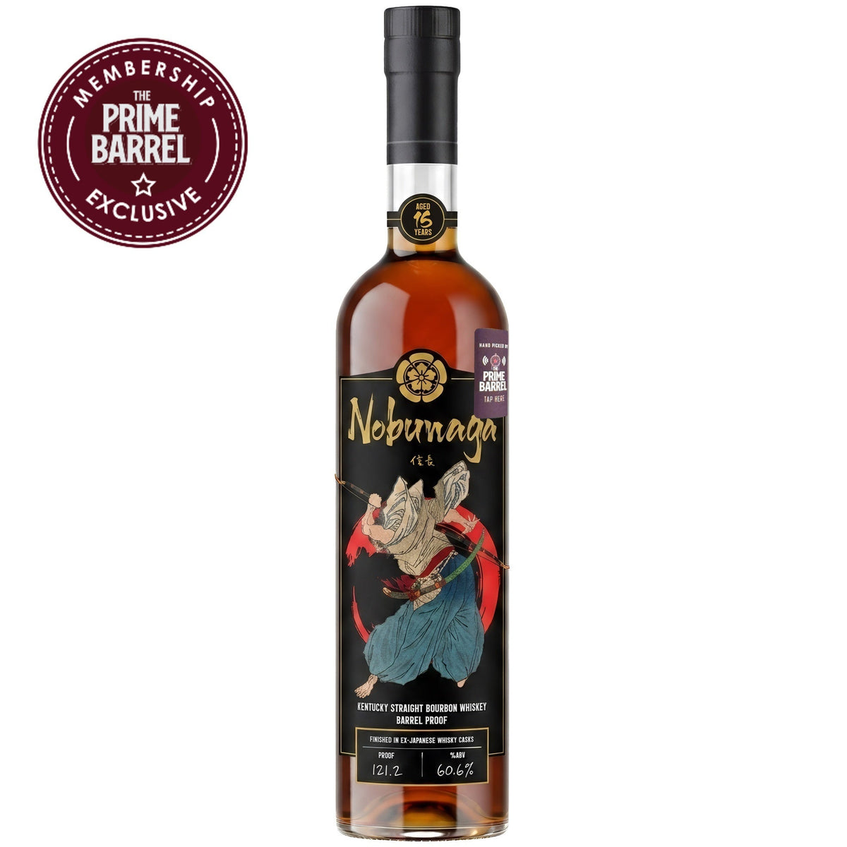 Mugen Spirit Shogun Nobunaga 15 Year Kentucky Straight Bourbon Whiskey The Prime Barrel Pick #162 bottle