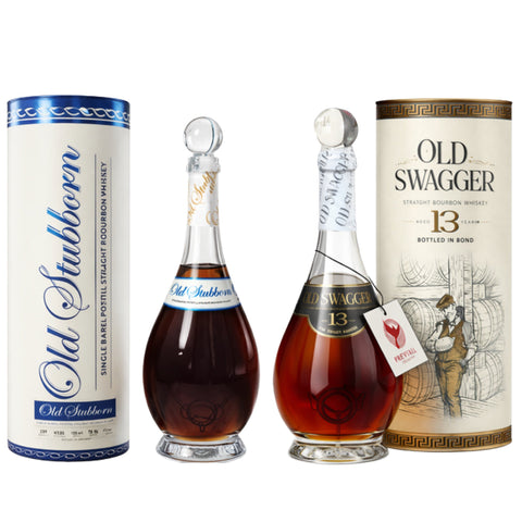 Rising Tide Spirits Bundle #1: Old Stubborn Single Barrel Wheated Potstill Straight Bourbon + Old Swagger 13 Year Bottled-In-Bond Bourbon