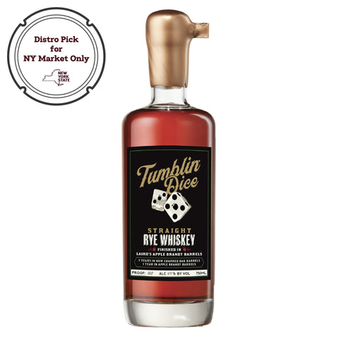 Tumblin Dice Apple Jack Finished 8 Year Single Barrel "9th Floor" Rye Straight Whiskey