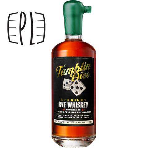 Tumblin Dice Apple Jack Finished 8 Year Single Barrel "PLDC" Rye Straight Whiskey