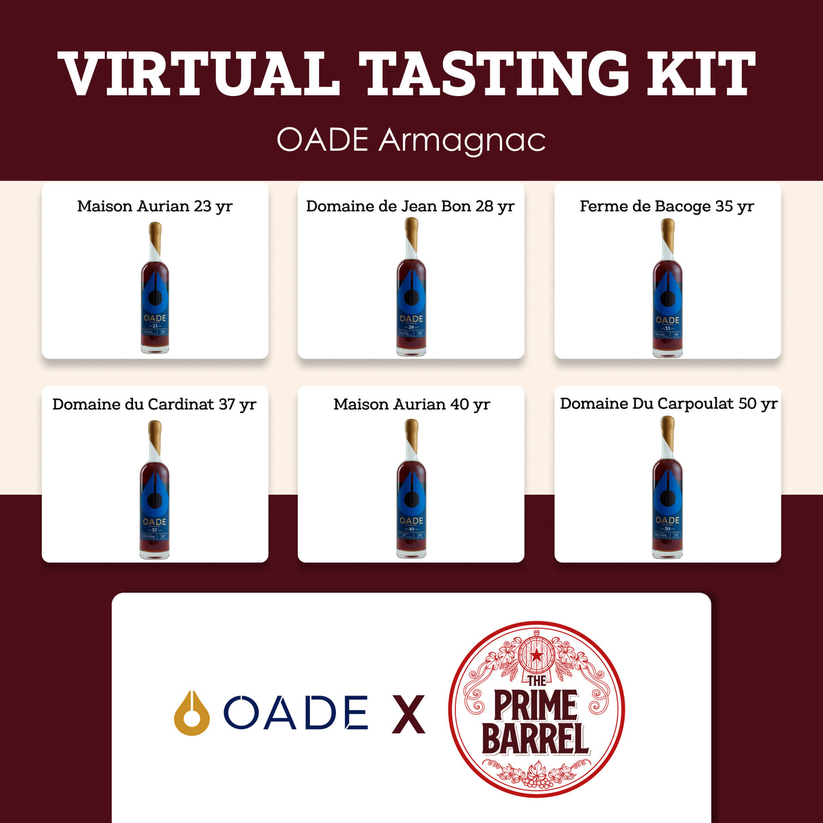 OADE Armagnac Sample Set — tasting kit photograph 2