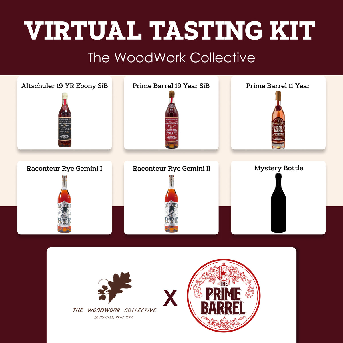 The Woodwork Collective Sample Set virtual tasting artwork — tasting kit photograph 2