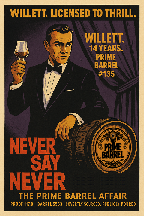 Selection #135: Willett Family Estate "Never Say Never" Barrel Sticker