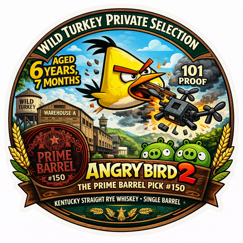 Selection #150: Wild Turkey "Angry Bird 2" Rye Barrel Sticker