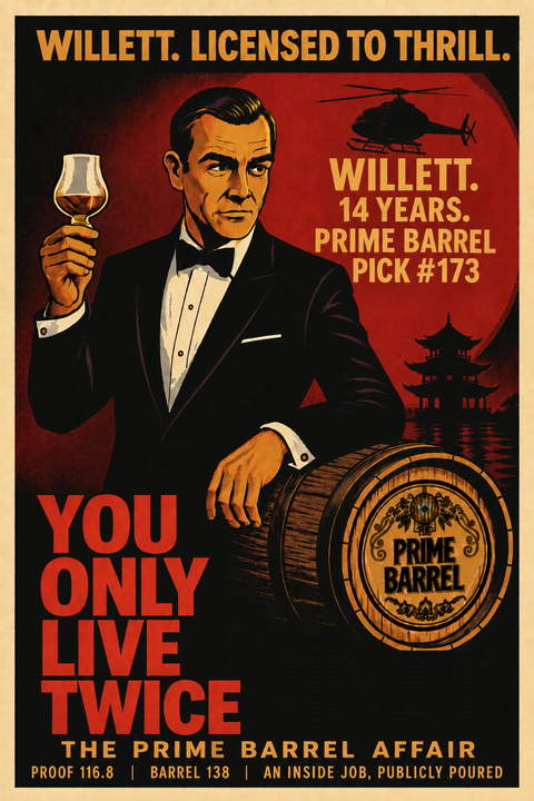 Selection #173: Willett Family Estate "You Only Live Twice" Barrel Sticker
