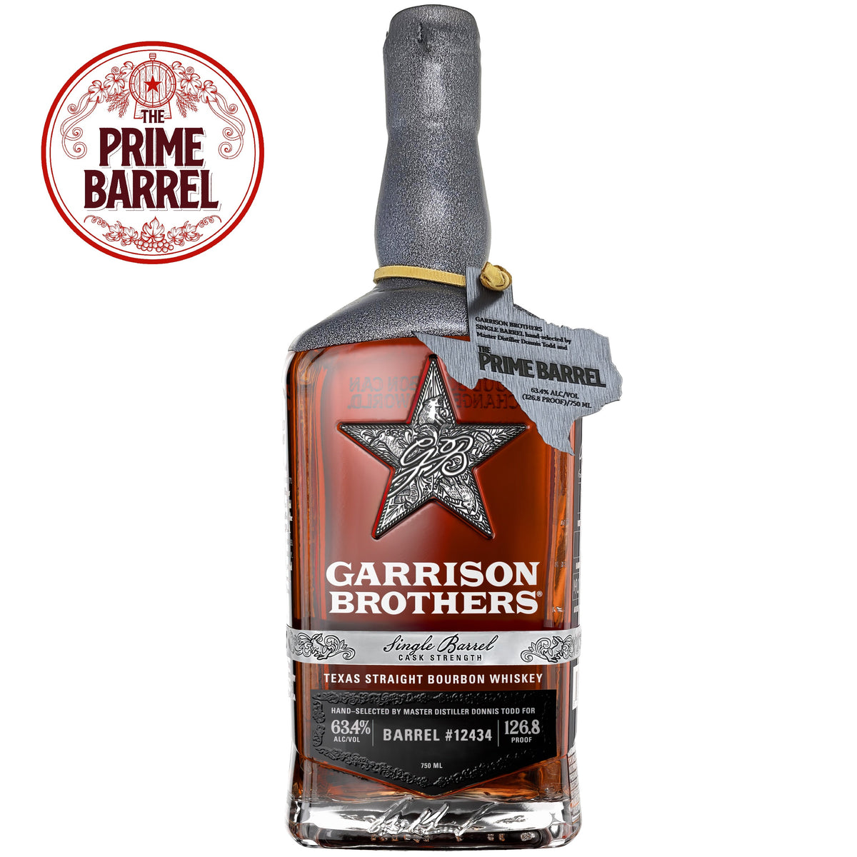 Garrison Brothers "Polly Gray" 5 Year Old Single Barrel Cask Strength Texas Straight Bourbon Whiskey The Prime Barrel Pick #80 bottle
