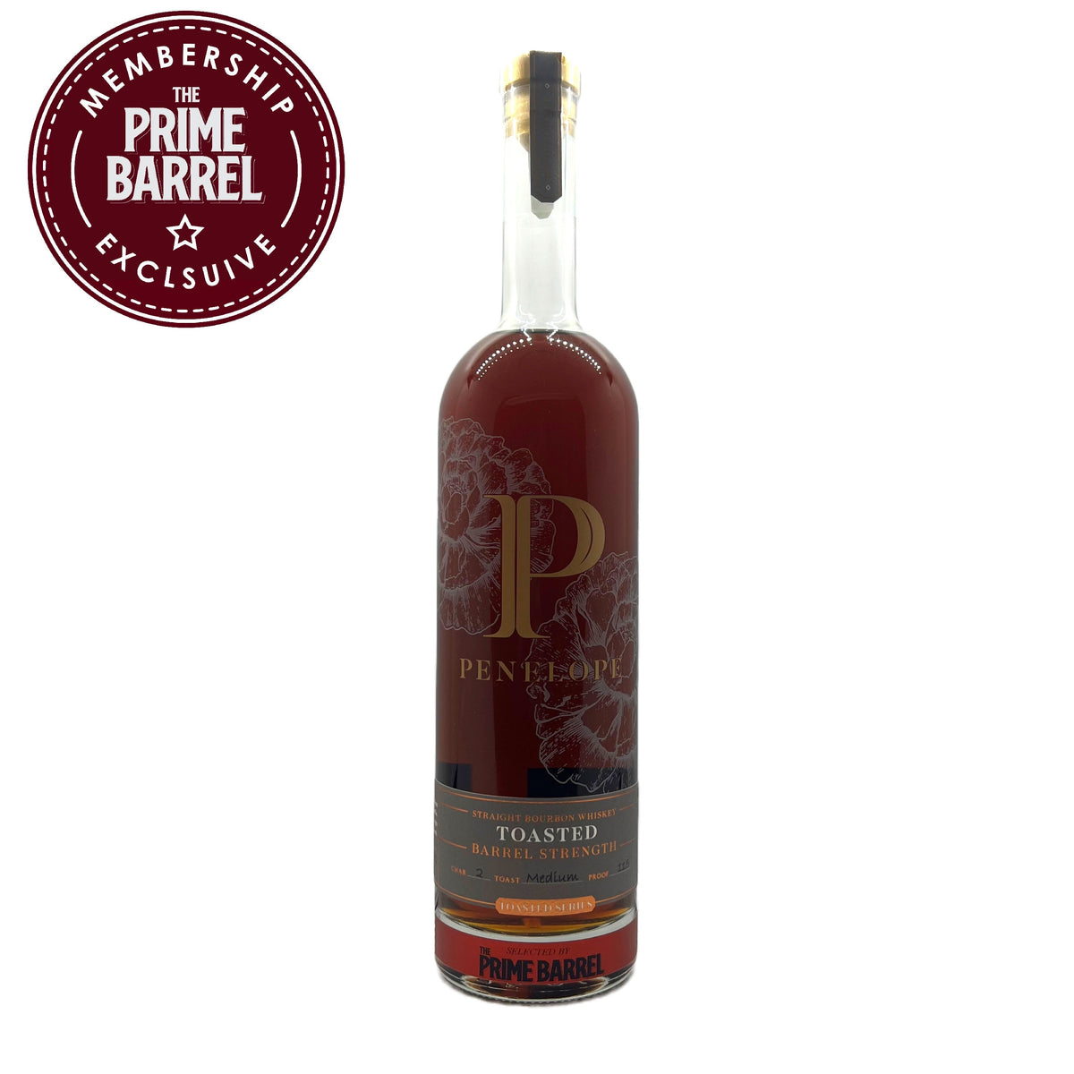 Penelope Bourbon "The Prime Cut" Toasted Series Barrel Strength Straight Bourbon Whiskey The Prime Barrel Pick #56 bottle
